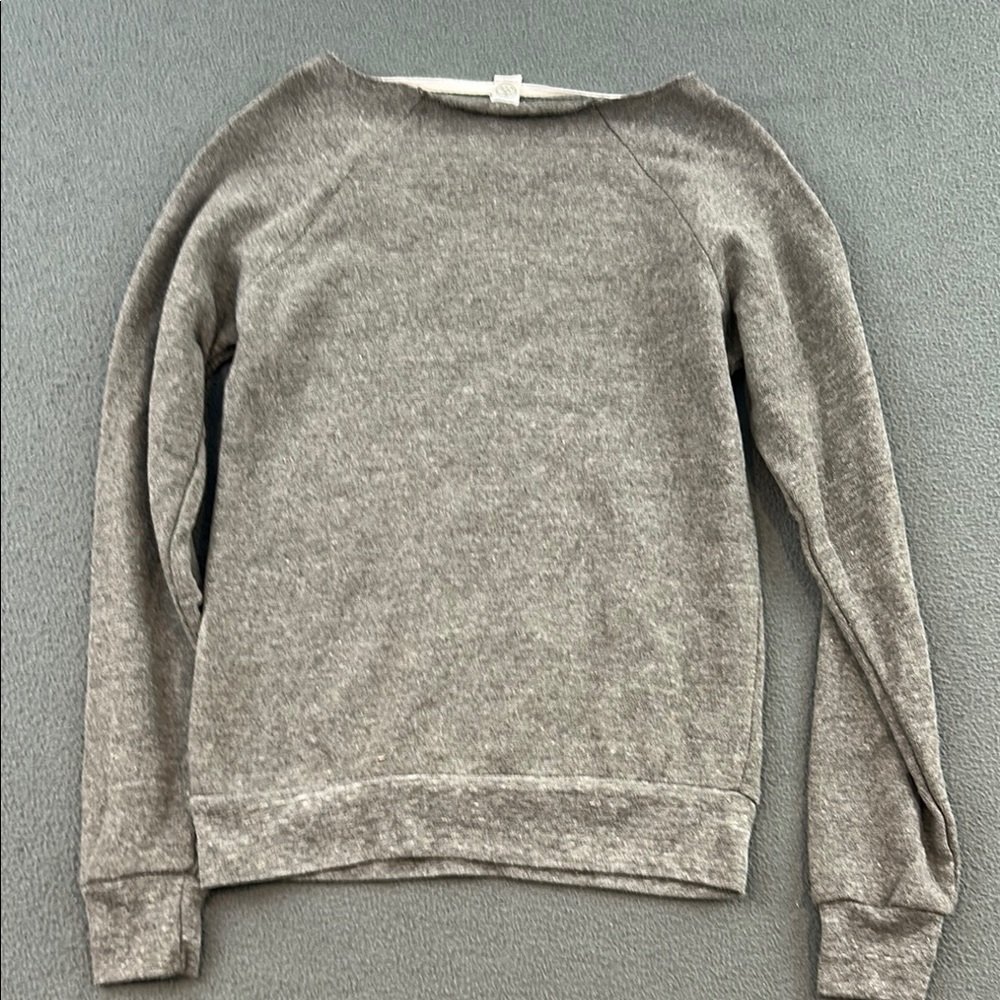 Gray Off-the-Shoulder “But First, Coffee” Sweater | Women’s XS - Picture 8 of 8